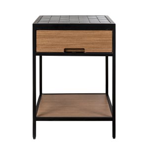 Black Porcelain Bedside Table NSHF006-2