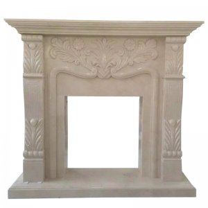 Beige Marble Fireplace NSFIR007